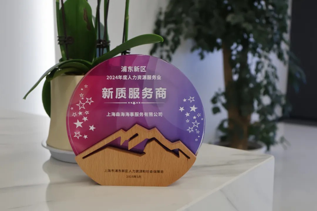 聚焦新质生产力，森海海事荣膺浦东新区“2024年度人力资源新质服务商“
